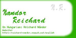 nandor reichard business card